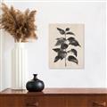 Picture of Black Linen Leaves II _GroupedProduct_Rectangle_Portrait_Canvas_