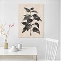 Picture of Black Linen Leaves II _GroupedProduct_Rectangle_Portrait_Canvas_