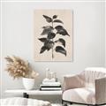 Picture of Black Linen Leaves II _GroupedProduct_Rectangle_Portrait_Canvas_