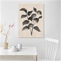 Picture of Black Linen Leaves IV _GroupedProduct_Rectangle_Portrait_Canvas_