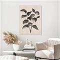 Picture of Black Linen Leaves IV _GroupedProduct_Rectangle_Portrait_Canvas_