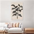 Picture of Black Linen Leaves IV _GroupedProduct_Rectangle_Portrait_Canvas_