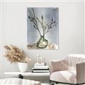 Picture of Cotton Flower In Vase II _GroupedProduct_Rectangle_Portrait_Canvas_