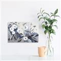 Picture of Modern Blue Floral _GroupedProduct_Rectangle_Landscape_Canvas_