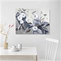Picture of Modern Blue Floral _GroupedProduct_Rectangle_Landscape_Canvas_