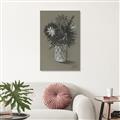 Picture of Charcoal Flower Drawing II _GroupedProduct_Rectangle_Portrait_Canvas_