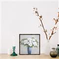 Picture of Flower in blue jar _GroupedProduct_Square_Canvas_Framed_