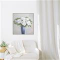 Picture of Flower in blue jar _GroupedProduct_Square_Canvas_Framed_
