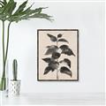 Picture of Black Linen Leaves II _GroupedProduct_Rectangle_Portrait_Canvas_Framed_