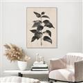 Picture of Black Linen Leaves II _GroupedProduct_Rectangle_Portrait_Canvas_Framed_