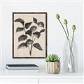 Picture of Black Linen Leaves IV _GroupedProduct_Rectangle_Portrait_Canvas_Framed_