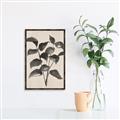 Picture of Black Linen Leaves IV _GroupedProduct_Rectangle_Portrait_Canvas_Framed_