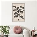 Picture of Black Linen Leaves IV _GroupedProduct_Rectangle_Portrait_Canvas_Framed_