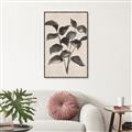 Picture of Black Linen Leaves IV _GroupedProduct_Rectangle_Portrait_Canvas_Framed_
