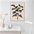 Picture of Black Linen Leaves IV _GroupedProduct_Rectangle_Portrait_Canvas_Framed_