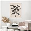 Picture of Black Linen Leaves IV _GroupedProduct_Rectangle_Portrait_Canvas_Framed_