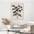 Picture of Black Linen Leaves IV _GroupedProduct_Rectangle_Portrait_Canvas_Framed_