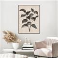 Picture of Black Linen Leaves IV _GroupedProduct_Rectangle_Portrait_Canvas_Framed_