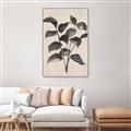 Picture of Black Linen Leaves IV _GroupedProduct_Rectangle_Portrait_Canvas_Framed_