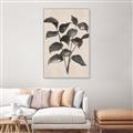 Picture of Black Linen Leaves IV _GroupedProduct_Rectangle_Portrait_Canvas_Framed_