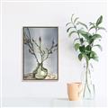 Picture of Cotton Flower In Vase II _GroupedProduct_Rectangle_Portrait_Canvas_Framed_