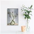 Picture of Cotton Flower In Vase II _GroupedProduct_Rectangle_Portrait_Canvas_Framed_