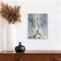 Picture of Cotton Flower In Vase II _GroupedProduct_Rectangle_Portrait_Canvas_Framed_
