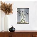 Picture of Cotton Flower In Vase II _GroupedProduct_Rectangle_Portrait_Canvas_Framed_