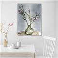 Picture of Cotton Flower In Vase II _GroupedProduct_Rectangle_Portrait_Canvas_Framed_