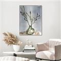 Picture of Cotton Flower In Vase II _GroupedProduct_Rectangle_Portrait_Canvas_Framed_