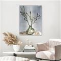 Picture of Cotton Flower In Vase II _GroupedProduct_Rectangle_Portrait_Canvas_Framed_