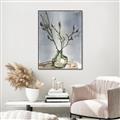 Picture of Cotton Flower In Vase II _GroupedProduct_Rectangle_Portrait_Canvas_Framed_