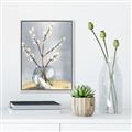 Picture of Cotton Flower In Vase _GroupedProduct_Rectangle_Portrait_Canvas_Framed_