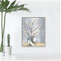 Picture of Cotton Flower In Vase _GroupedProduct_Rectangle_Portrait_Canvas_Framed_