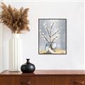 Picture of Cotton Flower In Vase _GroupedProduct_Rectangle_Portrait_Canvas_Framed_