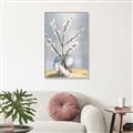 Picture of Cotton Flower In Vase _GroupedProduct_Rectangle_Portrait_Canvas_Framed_