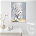 Picture of Cotton Flower In Vase _GroupedProduct_Rectangle_Portrait_Canvas_Framed_