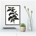 Picture of Black Leaves II _GroupedProduct_Rectangle_Portrait_Canvas_Framed_