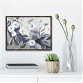 Picture of Modern Blue Floral _GroupedProduct_Rectangle_Landscape_Canvas_Framed_