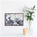 Picture of Modern Blue Floral _GroupedProduct_Rectangle_Landscape_Canvas_Framed_