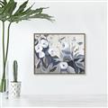 Picture of Modern Blue Floral _GroupedProduct_Rectangle_Landscape_Canvas_Framed_