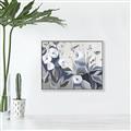 Picture of Modern Blue Floral _GroupedProduct_Rectangle_Landscape_Canvas_Framed_