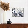 Picture of Modern Blue Floral _GroupedProduct_Rectangle_Landscape_Canvas_Framed_
