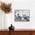 Picture of Modern Blue Floral _GroupedProduct_Rectangle_Landscape_Canvas_Framed_