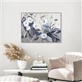Picture of Modern Blue Floral _GroupedProduct_Rectangle_Landscape_Canvas_Framed_