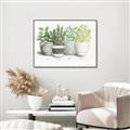Picture of Pots With Flower _GroupedProduct_Rectangle_Landscape_Canvas_Framed_