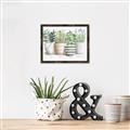 Picture of Pots With Flower I _GroupedProduct_Rectangle_Landscape_Canvas_Framed_