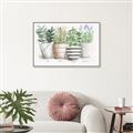 Picture of Pots With Flower I _GroupedProduct_Rectangle_Landscape_Canvas_Framed_