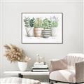 Picture of Pots With Flower I _GroupedProduct_Rectangle_Landscape_Canvas_Framed_