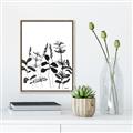 Picture of Silhouette Leaves I  _GroupedProduct_Rectangle_Portrait_Canvas_Framed_